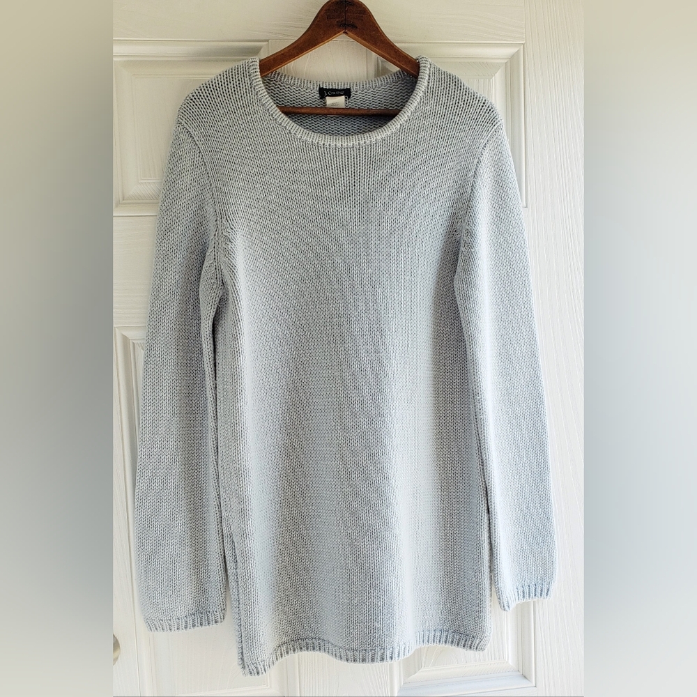J. Crew Women's Light Blue Crewneck Long Sleeve Sweater Sz:M